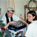 USA ID Boise 7011WestAshland 2001DEC25 GlahnChrisHeather 002  What, no computer chess. This must be the "manual" method. : 2001, Americas, Boise, Christmas, Date, December, Events, Idaho, Month, North America, Places, USA, Year